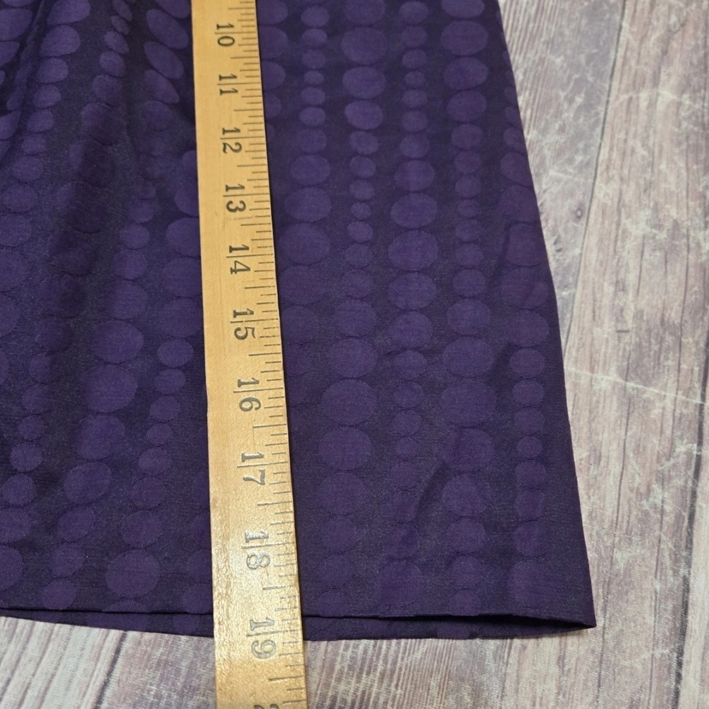 The Limited Skirt Purple Polka Dot A-Line Women's Size 6 Pockets Lined Zip - Picture 3 of 8
